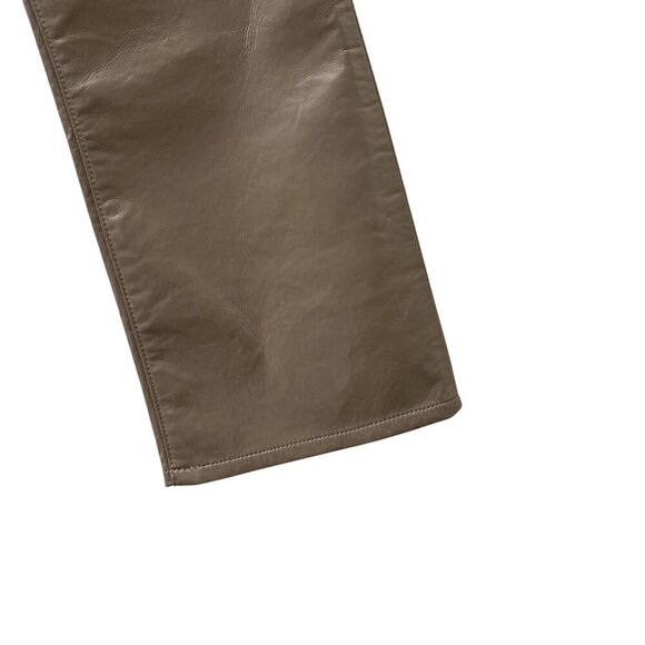 Citizens Of Humanity Isola Cropped Boot‎ Recycled Leather Pants Cashew Patent 24 - Picture 10 of 16